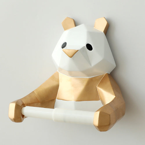 Giant panda wall-mounted tissue holder