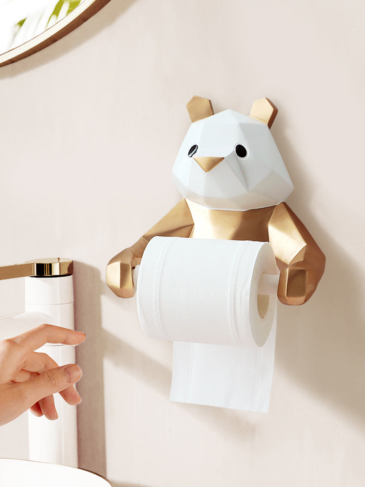 Giant panda wall-mounted tissue holder